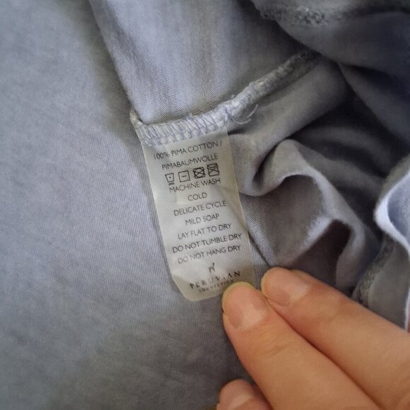 Peruvian Connection Women's XL Light Blue Pima Cotton Tee - Picture 7 of 10